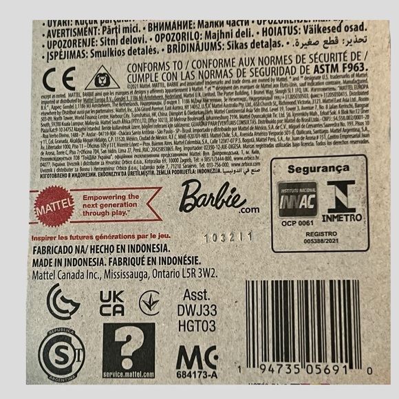 Barbie Chelsea Curly Brown Hair Pink Running Shoes - Picture 8 of 10